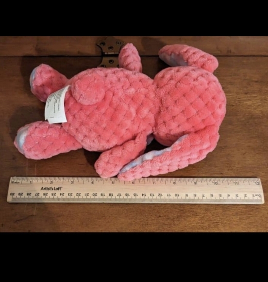 Kellytoy Hot Pink Rabbit Bunny Quilted Textured Plush Stuffed Animal Easter - Picture 6 of 6